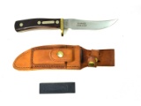 Schrade Old-Timer Fixed Blade Knife with Sharpener