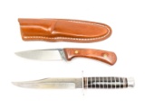 2 Fixed Blade Knives Western Art Ullis Sheriff