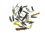 37 Various Pocket Knives & Mini Fixed Blade Knives