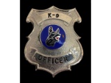 Obsolete Schaumburg Police IL K9 Badge and Card