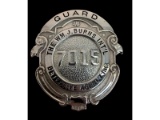 Obsolete WM J. Burns Detective Agency Guard Badge
