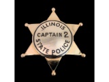 Obsolete Illinois State Captain 2 Police Badge