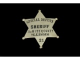 Obsolete Special Deputy Sheriff DeWitt IL Badge