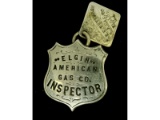 Obsolete Elgin American Gas Co. Inspector Badge