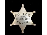 Obsolete Elgin IL Health Dept Police Badge