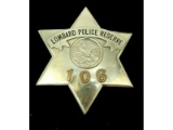 Obsolete Lombard IL Police Reserve 106 Badge
