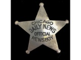 Obsolete Chicago Daily News Official Newsboy Badge