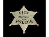 Obsolete City Lebanon IL Police Badge