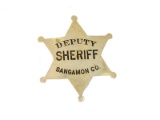 Obsolete Deputy Sheriff Sangamon County Badge