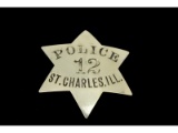 Obsolete Police St. Charles IL Badge