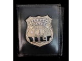 Obsolete Red Blank Police Badge in Wallet