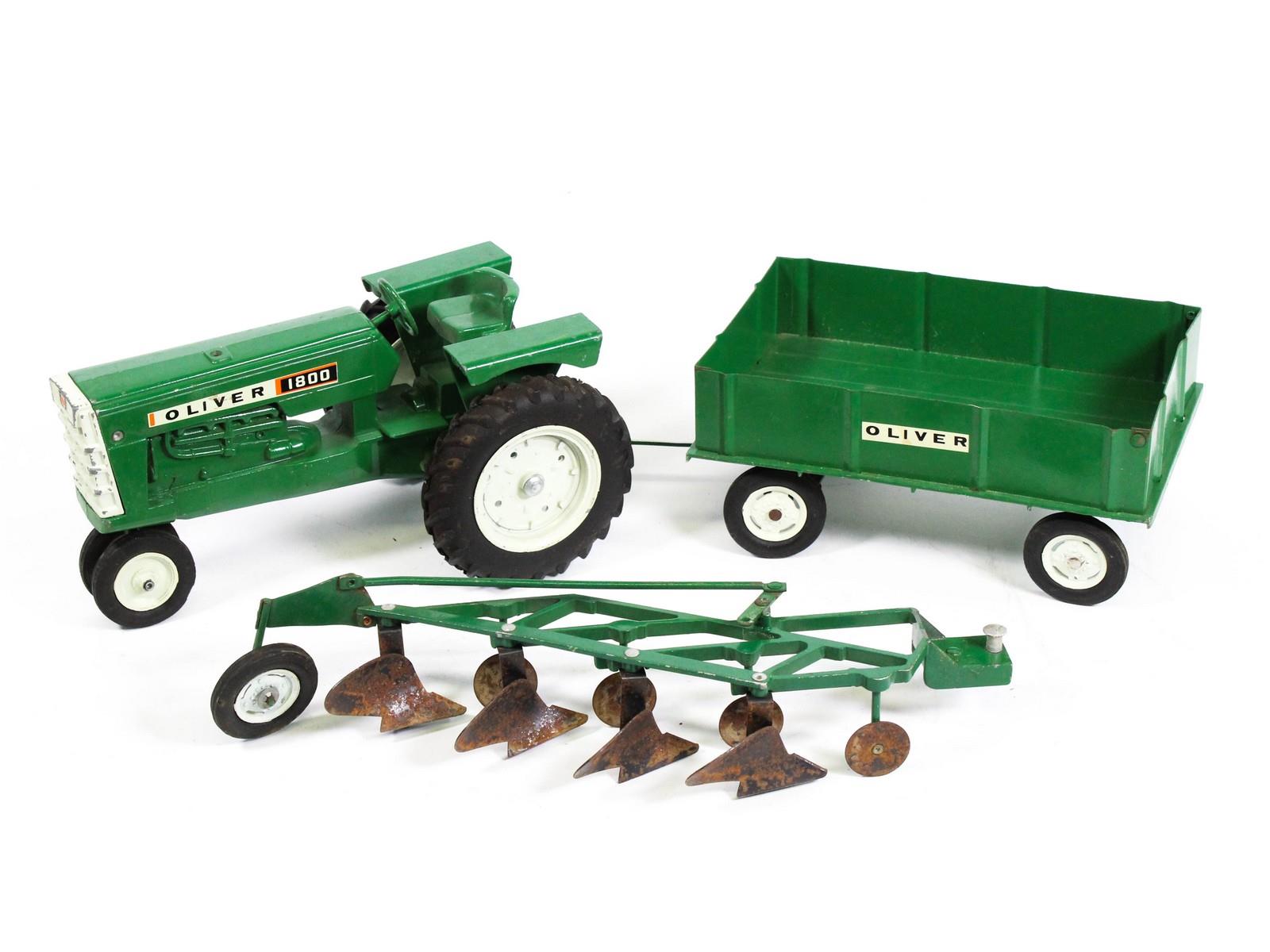 Ertl Oliver Tractor w/ Farm Attachments Proxibid - Main Image