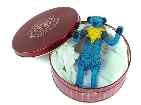 Grateful Dead Blue Dancing Bear Wire Art