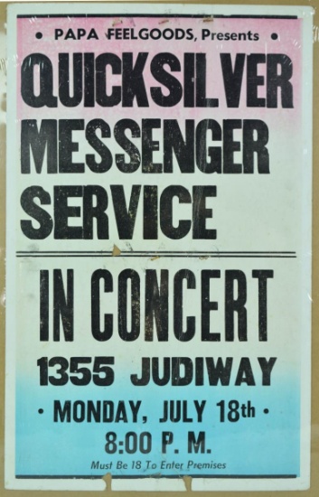 Quicksilver Messenger Service Concert Poster