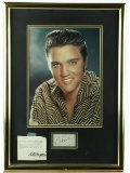 Elvis Presley Framed Photo With Autograph