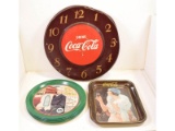 Coca-Cola Clock and Platters