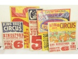 5 Circus Posters Carson & Barnes, Kelly Miller