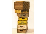 7 Vintage Wood Beverage Crates For Bottles