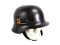 WWII German Combat Police Helmet DD Complete
