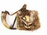 Pioneer Coon Skin Kit Bag & Powder Horn