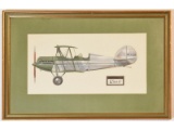 Original Drawing of a Waco 10 Aircraft