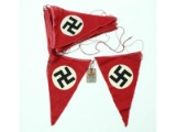 WWII German Nazi Party Event Pennants