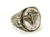 WWII Era Air Corps Cadet Ring Sterling
