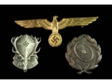 Group of 3 WWII German Army Insignia