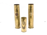 3 WWI Trench Art Shells