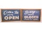 1950s Open and Close Signs