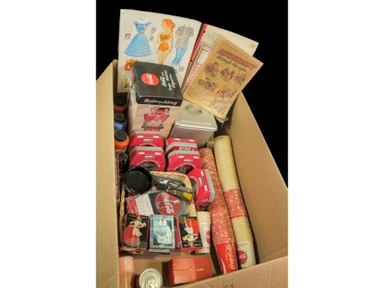 Coca-Cola Merch Large Box of Misc Items