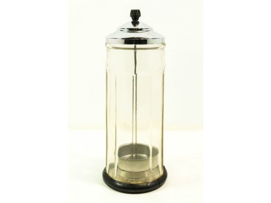 Vintage Glass Soda Straw Dispenser