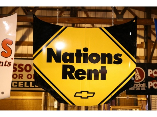 Nations Rent Race Car Hood by Artist Sam Bass