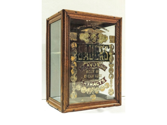 Sauer's Extract Advertising Oak Cabinet