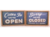 1950s Open and Close Signs