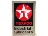 Texaco Industrial Lubricant Embossed Tin Sign