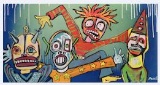 Paoli Original Art “Clowns and Aliens” Mixed Media