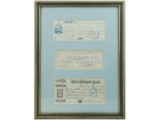Three Framed Bank Checks From 1800s Helena, MT