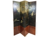 4 Panel Hand Painted Dressing Screen