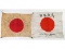 WWII Japanese Signed Meatball Flags (2)