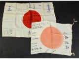 WWII Japanese Signed Flags (2)
