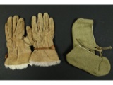 WWII Japanese Pilot Gloves and Booties