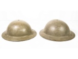 British Helmets w/Liners and Chin Straps (2)