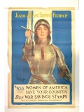 WWI War Stamp Poster Joan of Arc