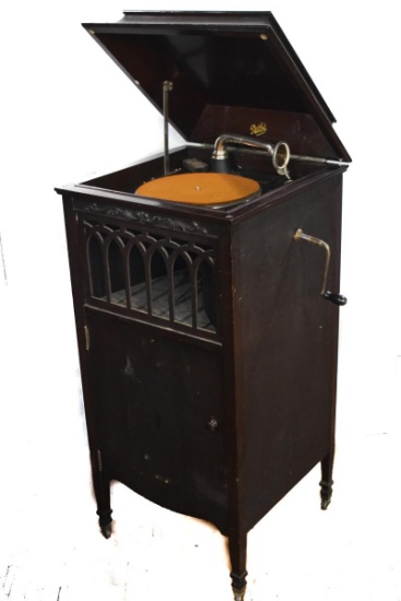 Pathe Model X Upright Mahogany Phonograph
