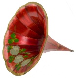 Edison Cylinder Flowered Sunburst Phonograph Horn