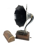 Edison Home Cylinder Phono Model D w/Cygnet Horn