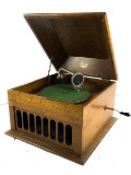Pathe Hand Crank Disc Tabletop Phonograph
