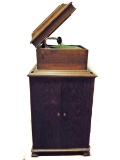 Pathe Tabletop Oak Phonograph/Base Cabinet