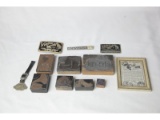 Vintage Music Related Printers Block Wood Stamps